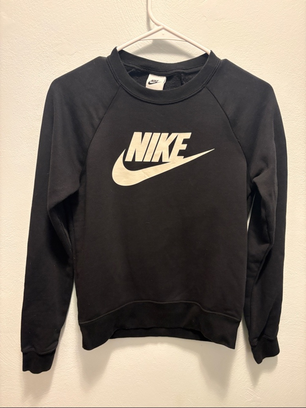 Nike Black Sweatshirt with White Swoosh